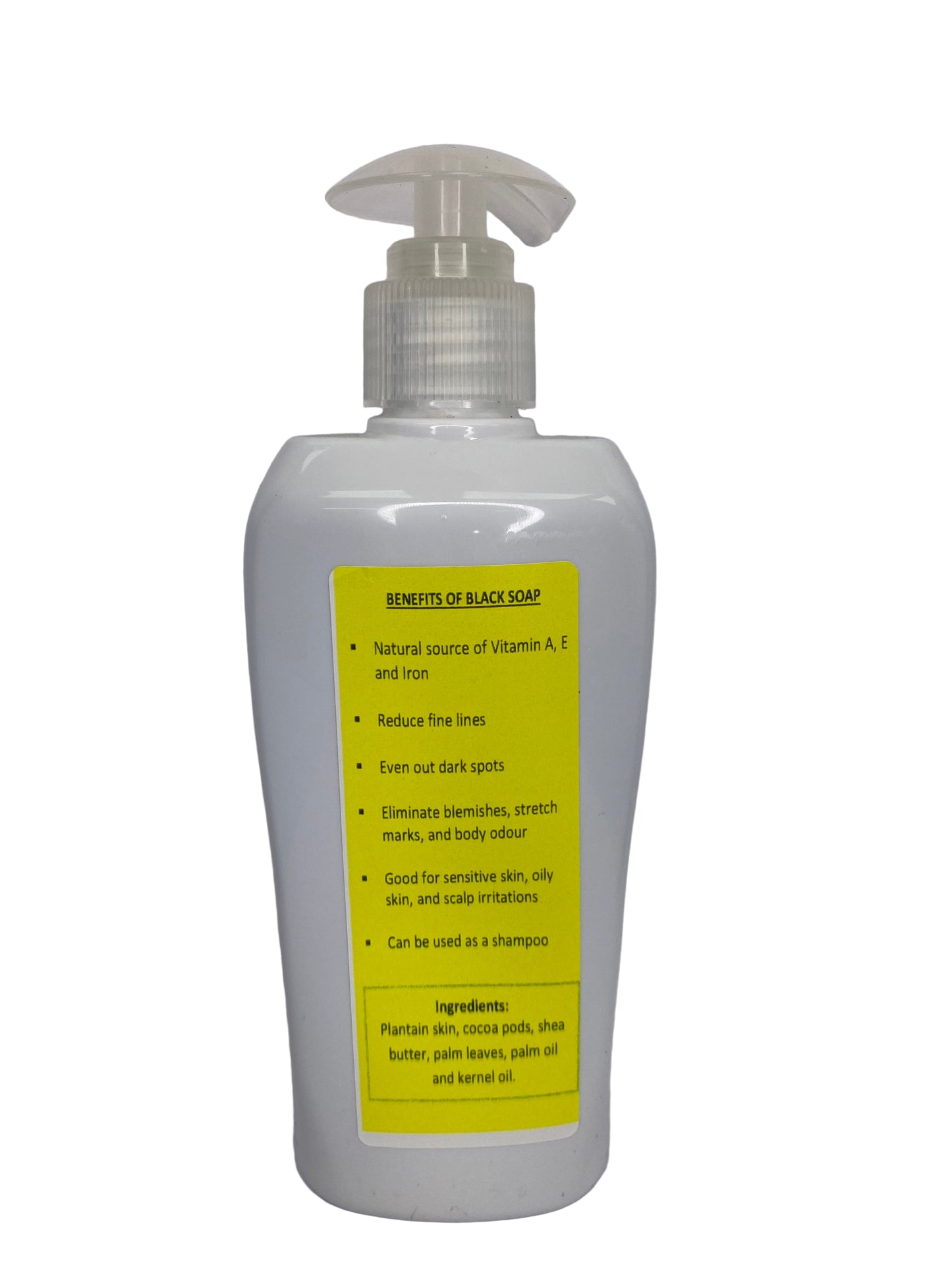 All Natural Liquid Black Soap