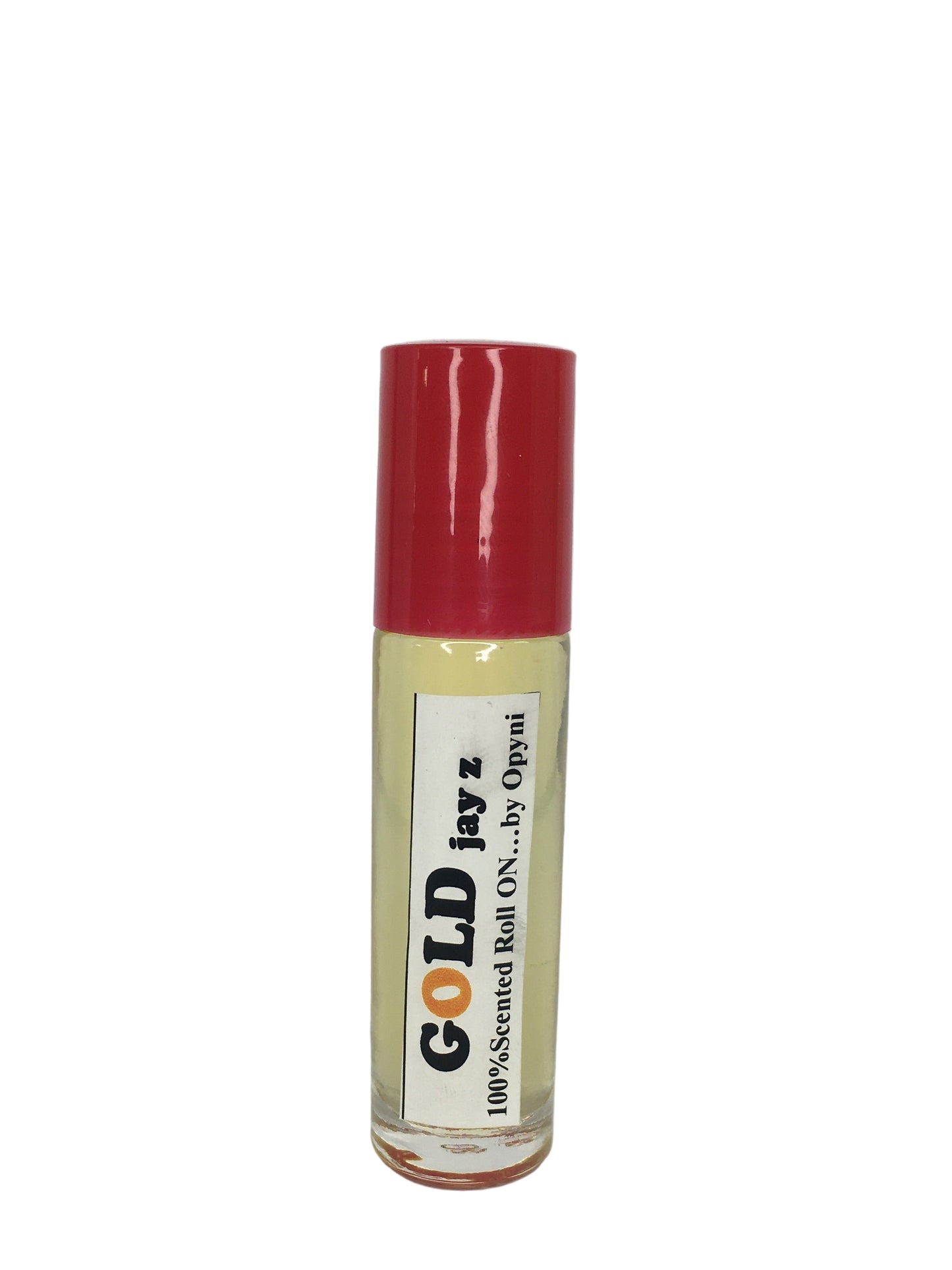 Roll-on labeled Jay Z Gold with brand name Opyneye on a white background